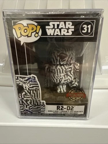 Funko Pop Star Wars R2-D2 Action Figure #31. Black and White Exclusive