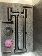 Matte Black Wall Mount Pot Filler Faucet Brass Kitchen Stove Swing Arm