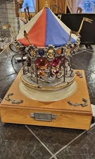 Michael Ricker Pewter Carousel Sculpture • Lighted Rotating Limited Edition