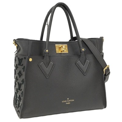 Louis Vuitton On My Side MM Monogram Taffeta 2Way Bag Black M53826