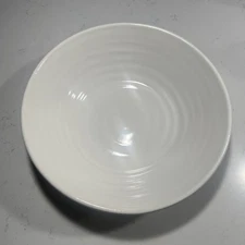 Pasta / Salad Serving Bowl Handmade In Italy Effetti White