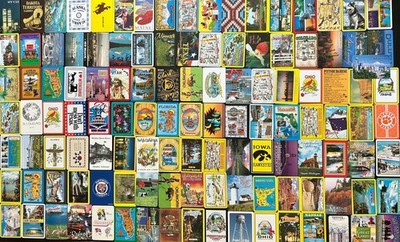 120 Single Swap Playing Cards -All US States Souvenir - Lot Ephemera Variety