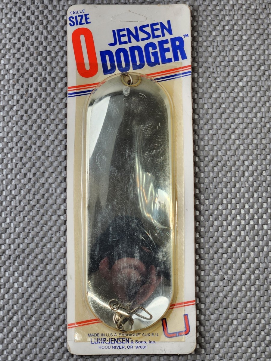 Vtg Luhr Jensen Dodger Salmon Trolling Flasher 8” Size 0 Chrome