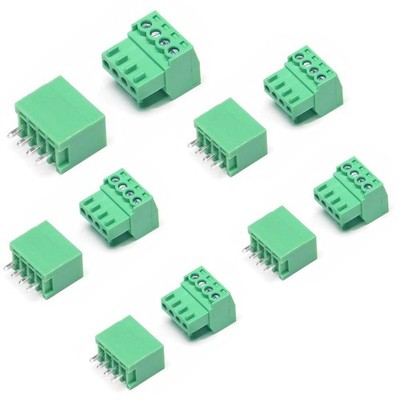 5 Set 4 Pin 2.54mm Pitch Phoenix Type PCB Screw Terminal Block Connector