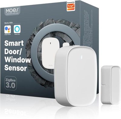 MOES ZigBee Smart Tür- und Fenstersensor Drahtloser Alarmanlage Alexa Google APP