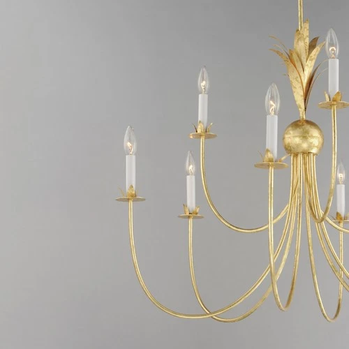 Maxim 2889 Paloma 9 Light 36"W Taper Candle Style Chandelier - Gold - Picture 4 of 9