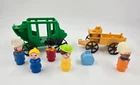 LOT Vintage Little People People Stage Coach Cowboy Indian Suitcase Vintage Toys