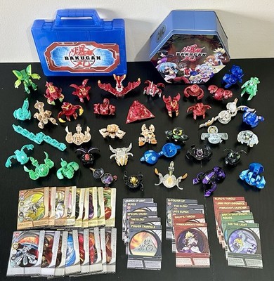 Vintage - Bakugan Brawlers - LOT OF 38 Figures + Cards + Cases Preyas Dragonoid