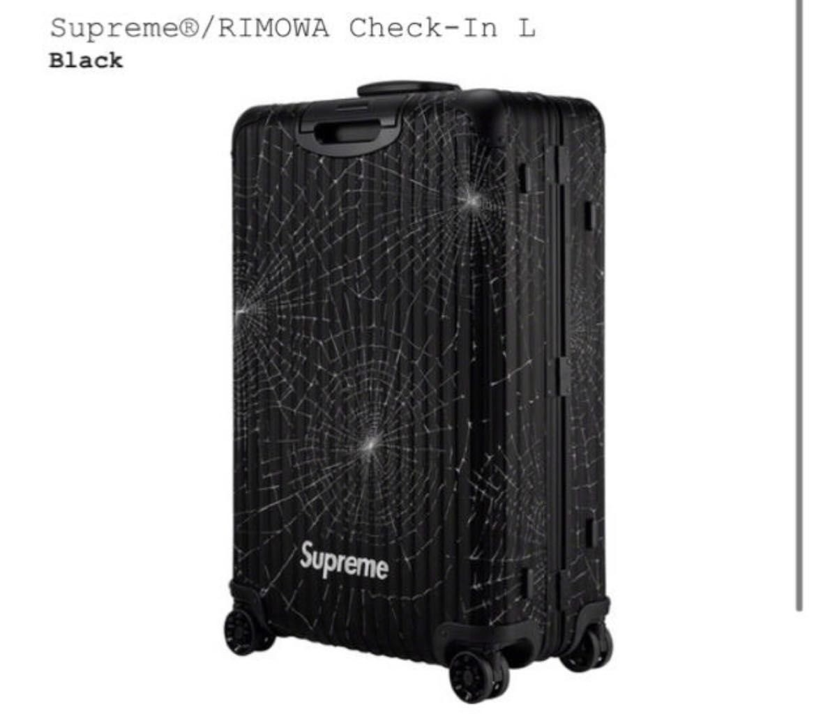 バッグ RIMOWA ORIGINAL Check-In L 86L Rimowa Supreme Check-In L 86L Black 4-wheels Carry Case Suitcase