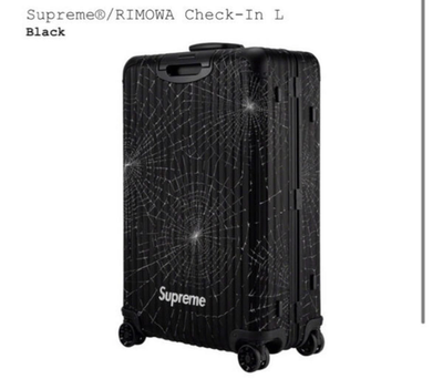 RIMOWA 86L 4輪　TSAロック付　ブラック Rimowa Supreme Check-In L 86L Black 4-wheels Carry Case Suitcase