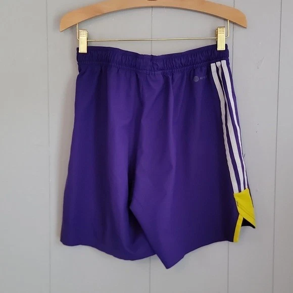 Adidas Mens Soccer Shorts Orlando City Medium Purple Activewear - Image 2 of 4
