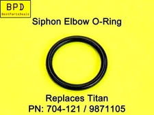 Titan Sprayer Siphon Elbow O-Ring Replacement PN: 704-121 / 9871105