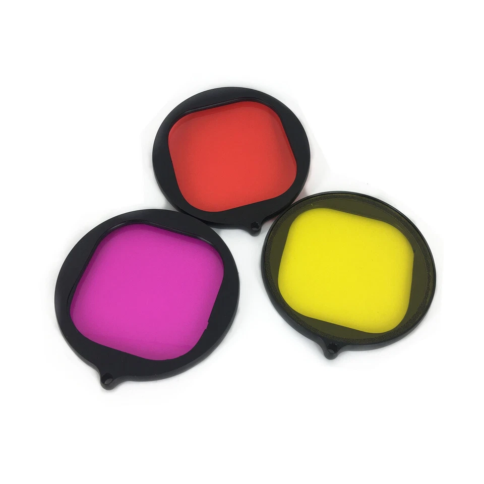 Magenta Yellow Red Lens Filter Kit for Original GoPro Hero 8 Underwater Case - Image 2 of 4