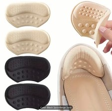4pcs Self-Adhesive Heel Cushion Inserts 3&6mm Anti-Slip Blister Relief Foot Care