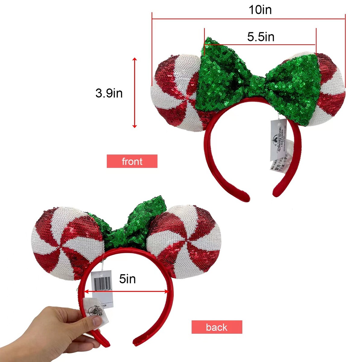 Disney Parks Minnie Ears Lollipop Disneyland Sequins Candy 