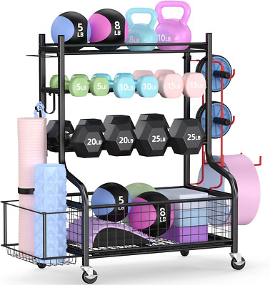 Dumbbell Rack, Weight Rack for Dumbbells, Home Gym Storage for Dumbbells Kettleb