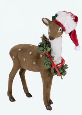 Byers Choice Spotted Reindeer w/Wreath Accessory New for 2019 Wreath Removable