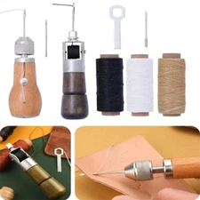 Leather Sail Canvas Speedy DIY Sewing Awl Stitcher Waxed Thread Repair Tool Kit