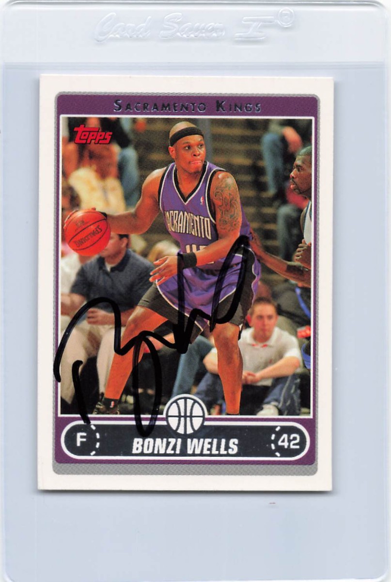 2006/07 Topps #46 Bonzi Wells Kings Signed Auto *K5327