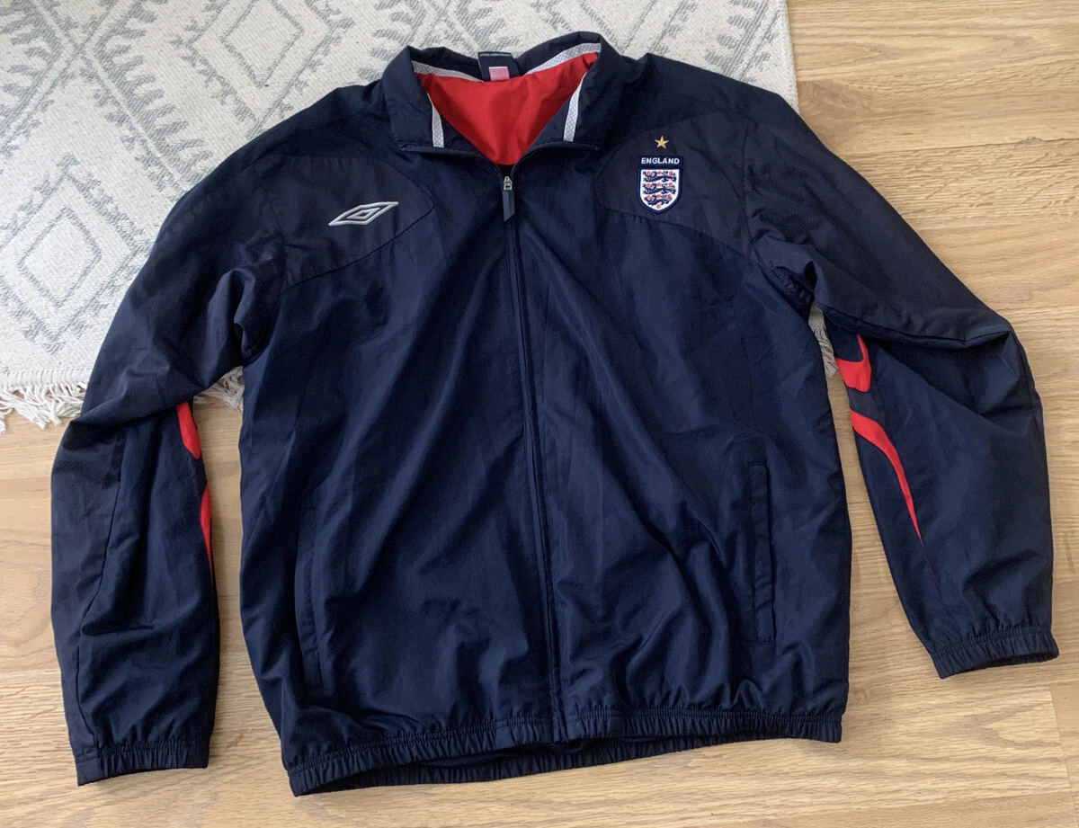 Umbro England Football Waterproof Sport Coat zip up jacket Navy