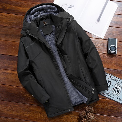 Mens Winter Outdoor Loose Casual Climbing Thick Fleece Warm Jacket Cotton Jacket - Picture 25 of 32