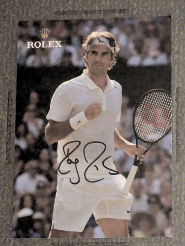 Roger Federer Autographed PSA DNA Wimbledon Champion Signed Photo Rolex Tennis - Picture 2 of 3