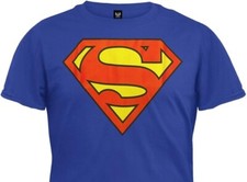 Superman Classic Shield Logo Blue T-Shirt Extra Large NEW with Tags