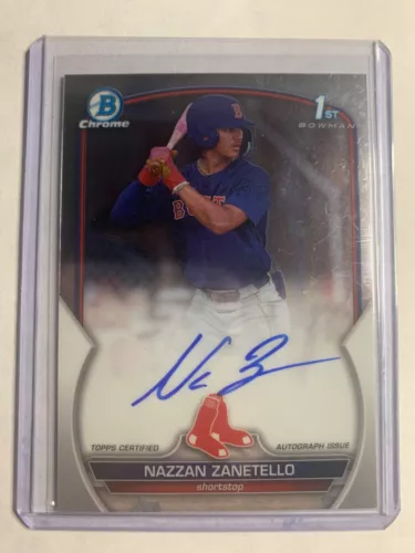 2023 1st Bowman Chrome Draft Nazzan Zanetello Auto #CDA-NZ Boston Red Sox