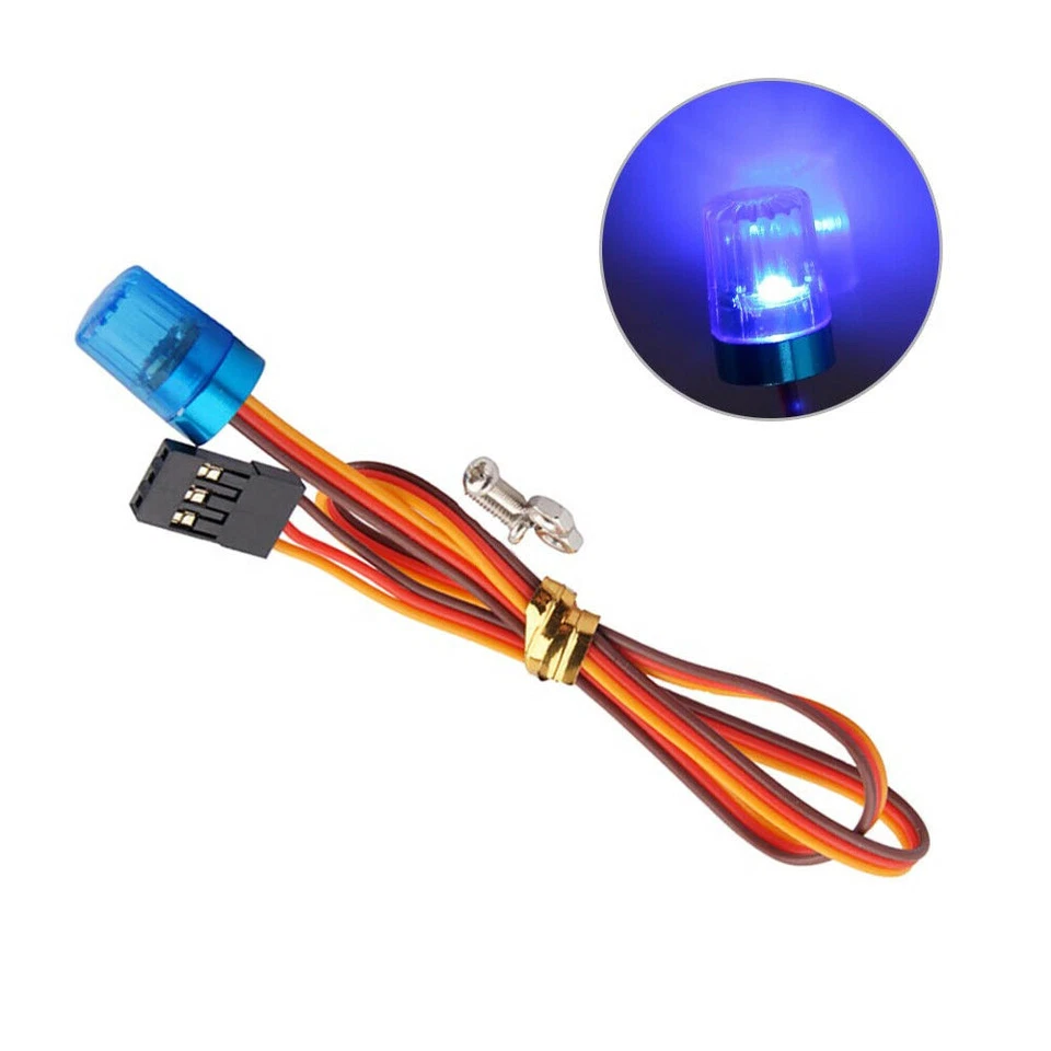 RC LED Warnleuchte Rundumleuchte Rundumlicht Lampe 5 LED Aluhalterung RC Auto - Bild 4 von 4