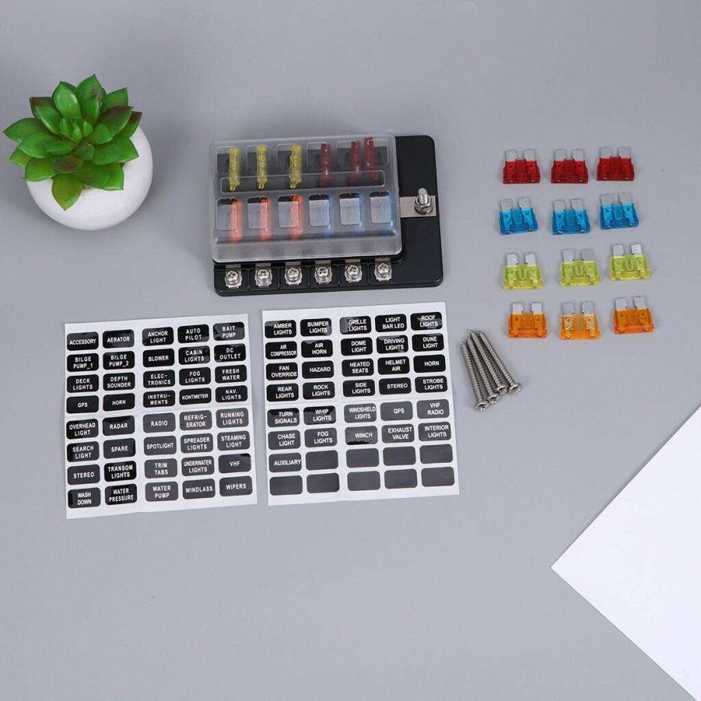 1PC Truck Fuses Kit 12 Way Fuse Box Pickup Fuse Fuse Bulk Fuse Set Boat