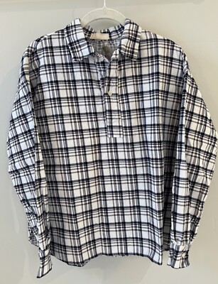 NWT Sundance Catalog CP Shades Plaid Corduroy  Ginger Shirt  Size XS $178
