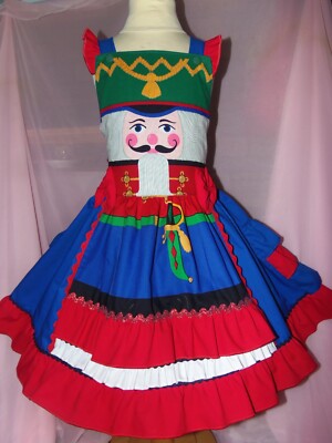 white christmas dresses Girls' Pink Nutcracker 3/4 Sleeve Pocket Twirl Dress Size: 12-24M by Mila & Rose main image 0