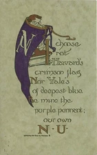 c1910 Postcard; Northwestern University Evanston IL, Be Mine the Purple Pennant