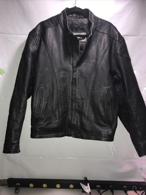 heavy leather motorcycle jacket