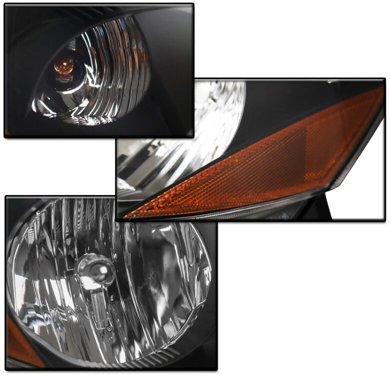 FOR 06-10 TOYOTA SIENNA MINI VAN BLACK HEADLIGHTS HEADLAMP W/LED DRL SIGNAL+HID - Imagem 3 de 4