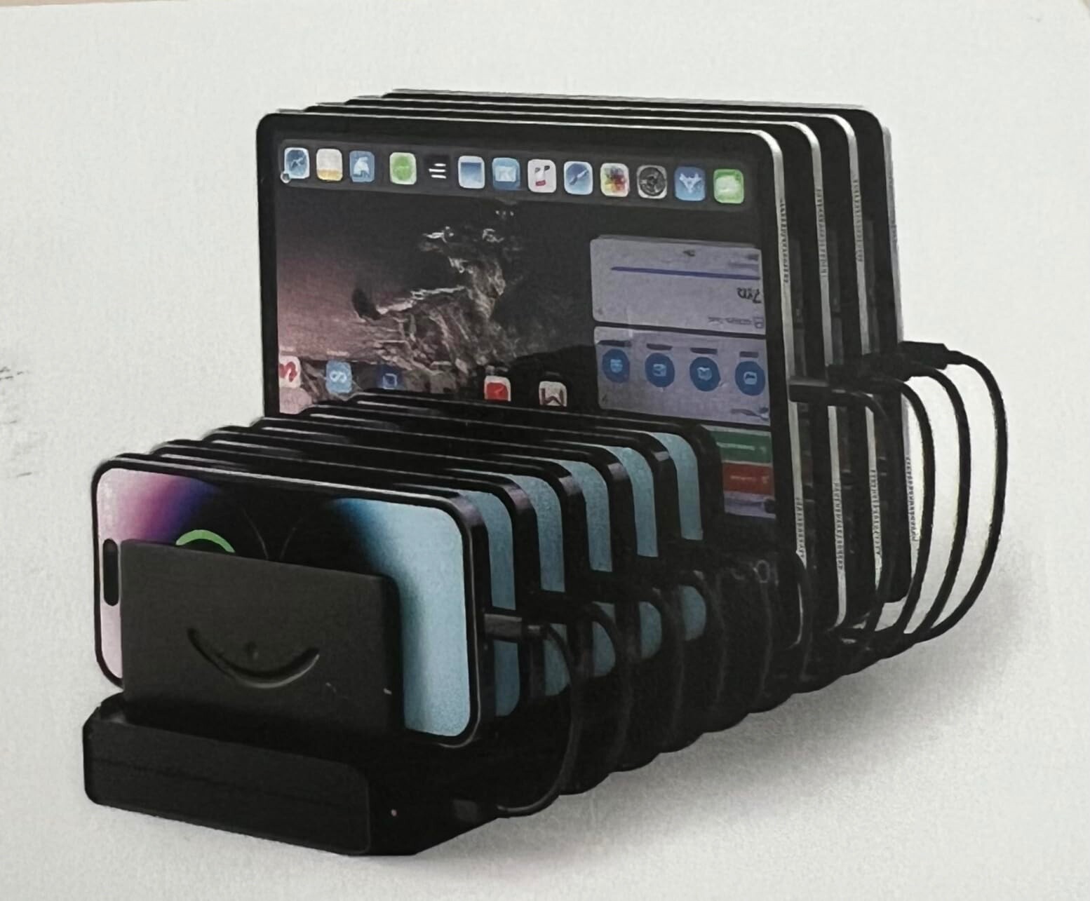 Cinlinso 60W 10-Port USB Fast Charging Station for Multiple Devices  -image