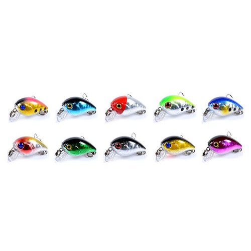 10PCS Esche da Pesca 1,5g/3cm Minnow Esche Galleggianti Plastica Laser - Foto 2 di 16