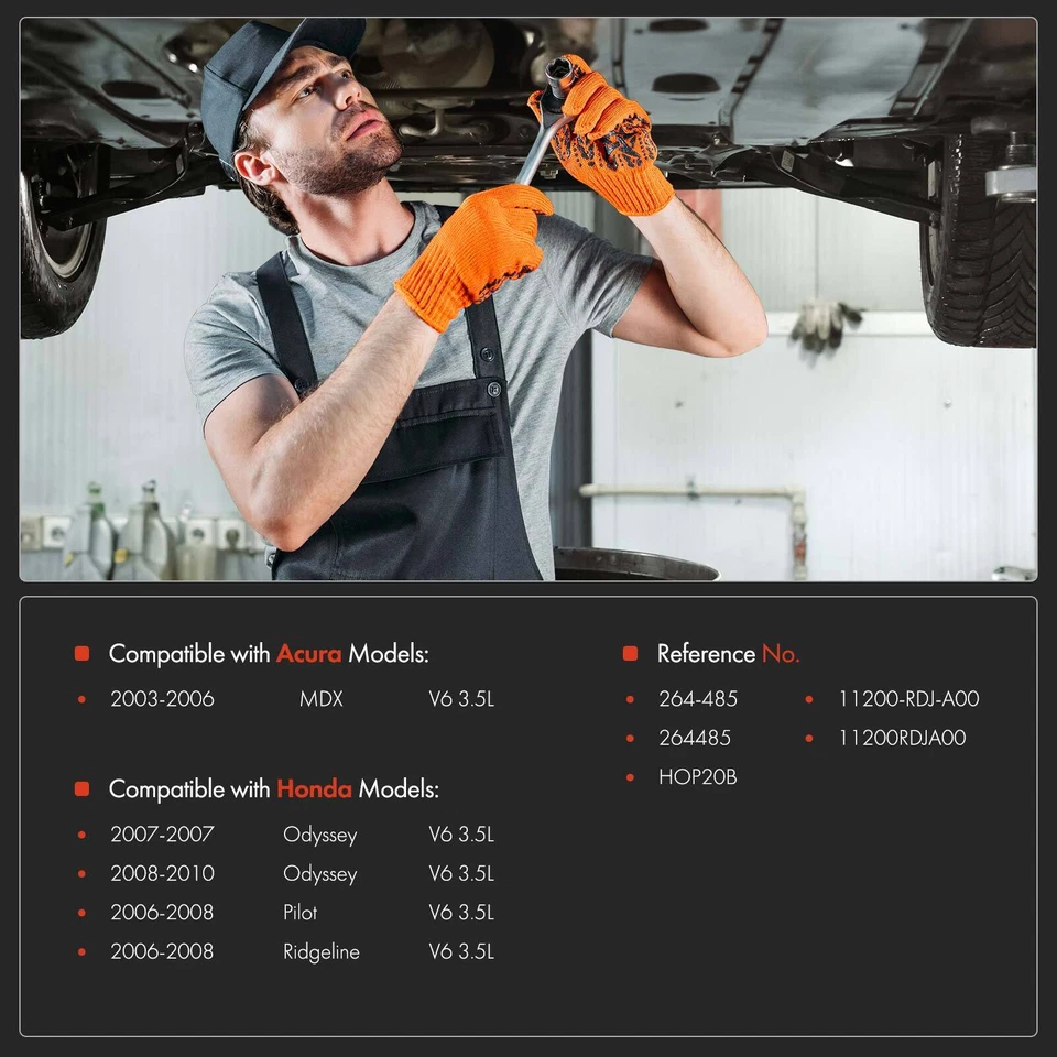 Panela de óleo do motor para Honda Ridgeline Pilot 2006 2007 2008 V6 3.5L - Imagem 2 de 4