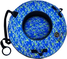 Rigma Snow Tube - Heavy Duty Snow Sleds | Hard Plastic Bottom, High Speed Tubes,