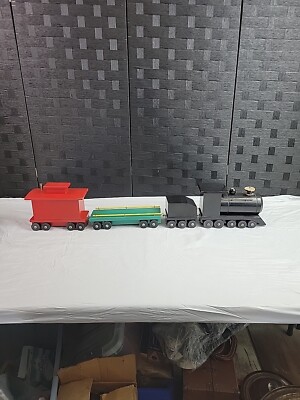 Vintage Large Wooden Train Set 36'' Long