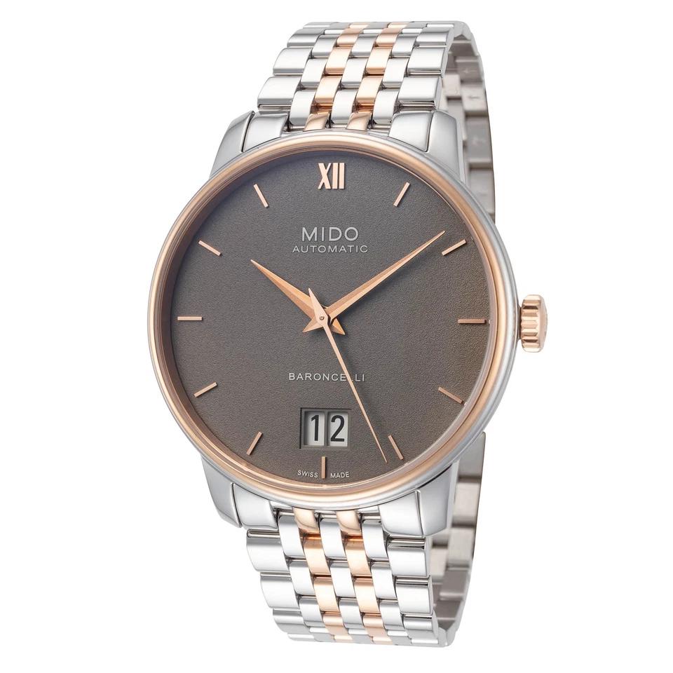 Relógio automático masculino Mido Baroncelli 40mm M0274262208800