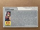 Vintage 1986 GI Joe COBRA Code Name STRATO-VIPER File Card uncut