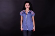 Vyshyvanka Traditional Embroidered Women Ukrainian blouse Ethnic Size M