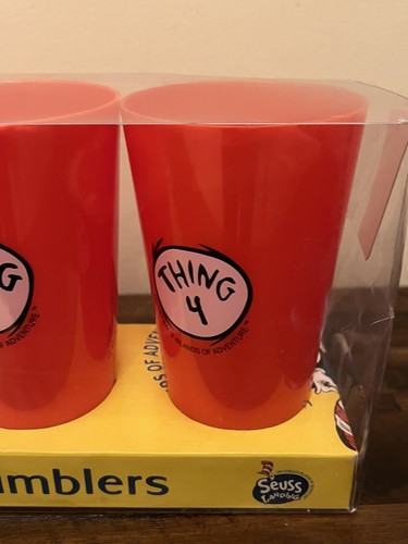 Dr Seuss Week Thing 1 2 3 4 Tumblers Cup Universal Island Of Adventure New NIP - Picture 8 of 11