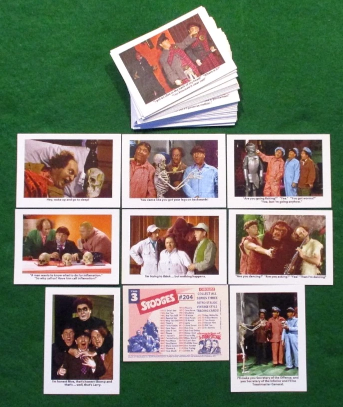 Three Stooges 1959 Fleer Expansion 3ª serie Juego de cartas Rrparks-41 2015 #'s 177-217 Foto 2 de 3