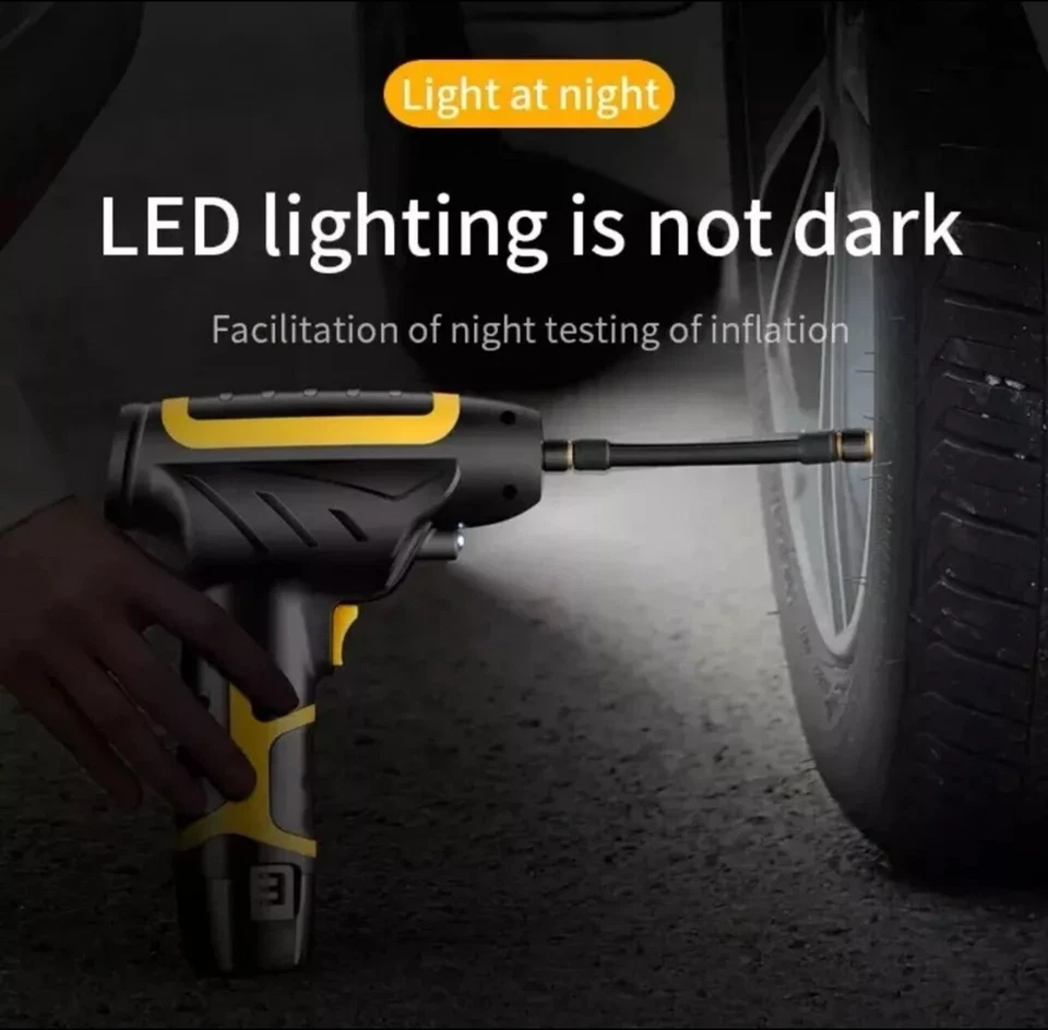 Bomba de Aire Coche 120W Inalámbrica con Pantalla Digital y Medidor LED. NUEVO Foto 2 de 4