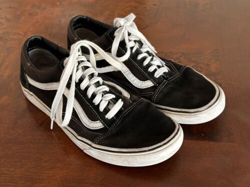 Youth Vans Skate Shoes Men’s Size US 8 UK 7 Women’s 9.5 Black Old Skool - Picture 1 of 4