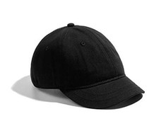 Adjustable Mens and Womens Sun Hat Short Brim Baseball Cap One Size Black