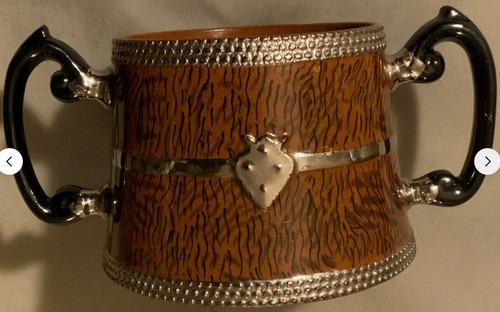 Victorian 1896 C&W (Capper/Wood) Faux Wood Grain Tea Pot, Sugar Bowl & Milk Jug - Picture 8 of 17
