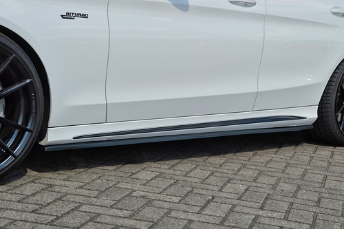 CUP-S Seitenschweller aus ABS für Mercedes C-Klasse W205 43AMG in OEM Optik - Bild 1 von 3
